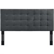 Pemberly Row Modern Tufted Velvet Full Queen Headboard in Gray