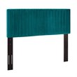 Pemberly Row Modern / Contemporary Velvet Full Queen Headboard in Teal