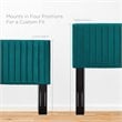 Pemberly Row Modern / Contemporary Velvet Full Queen Headboard in Teal
