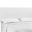 Pemberly Row Upholstered Faux Leather Full Queen Headboard in White
