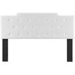 Pemberly Row Modern Velvet Tufted Full/Queen Performance Headboard in White