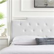Pemberly Row Modern Velvet Tufted Full/Queen Performance Headboard in White