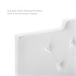 Pemberly Row Modern Velvet Tufted Full/Queen Performance Headboard in White