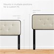 Pemberly Row Modern Fabric Tufted Queen Headboard in Beige/Black