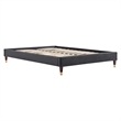 Pemberly Row Modern Performance Velvet King Platform Bed Frame in Charcoal