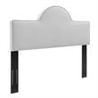 Pemberly Row Performance Velvet King/California King Headboard in Light Gray