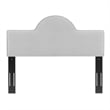 Pemberly Row Performance Velvet King/California King Headboard in Light Gray