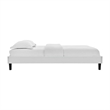 Pemberly Row Modern Performance Velvet King Platform Bed Frame in Light Gray