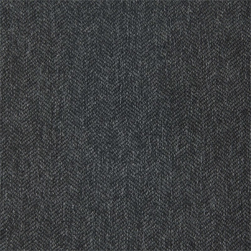 Pemberly Row Upholstered Fabric and Metal Armchair in Charcoal