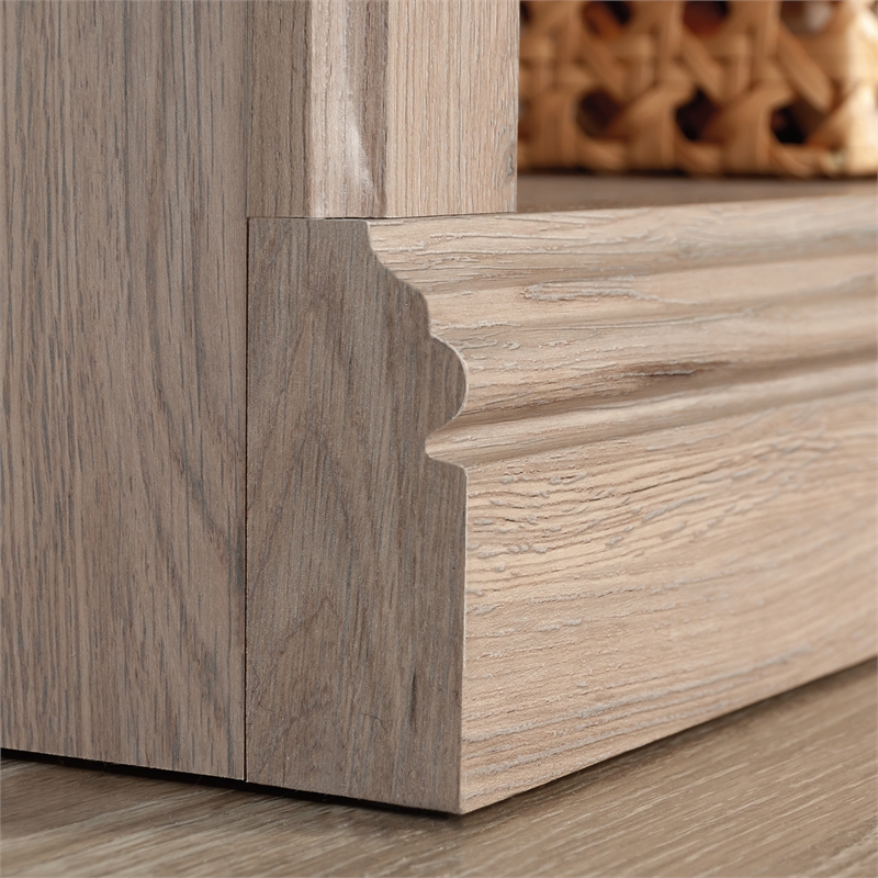 Pemberly Row Contemporary Engineered Wood 3-Shelf Bookcase in Laurel Oak