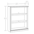 Pemberly Row Contemporary Engineered Wood 3-Shelf Bookcase in Laurel Oak