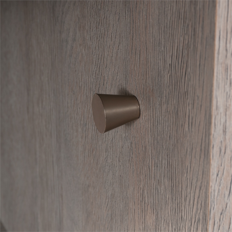 Pemberly Row Engineered Wood L-Shaped Desk in Ashen Oak Finish
