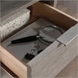 Pemberly Row Engineered Wood L-Shaped Desk in Ashen Oak Finish