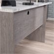 Pemberly Row Engineered Wood L-Shaped Desk in Ashen Oak Finish