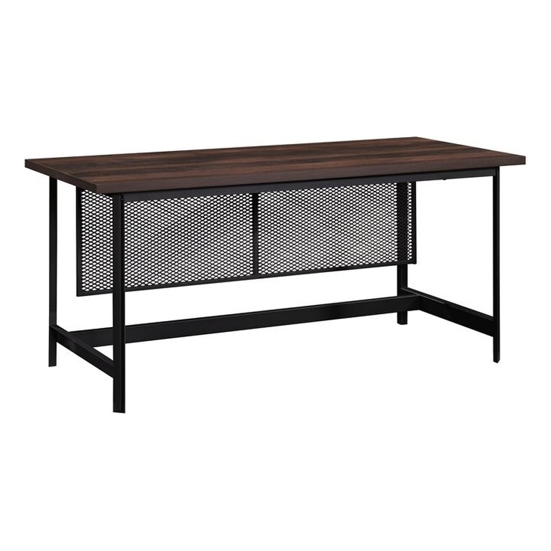 Pemberly Row Transitional Engineered Wood Executive Desk in Oak