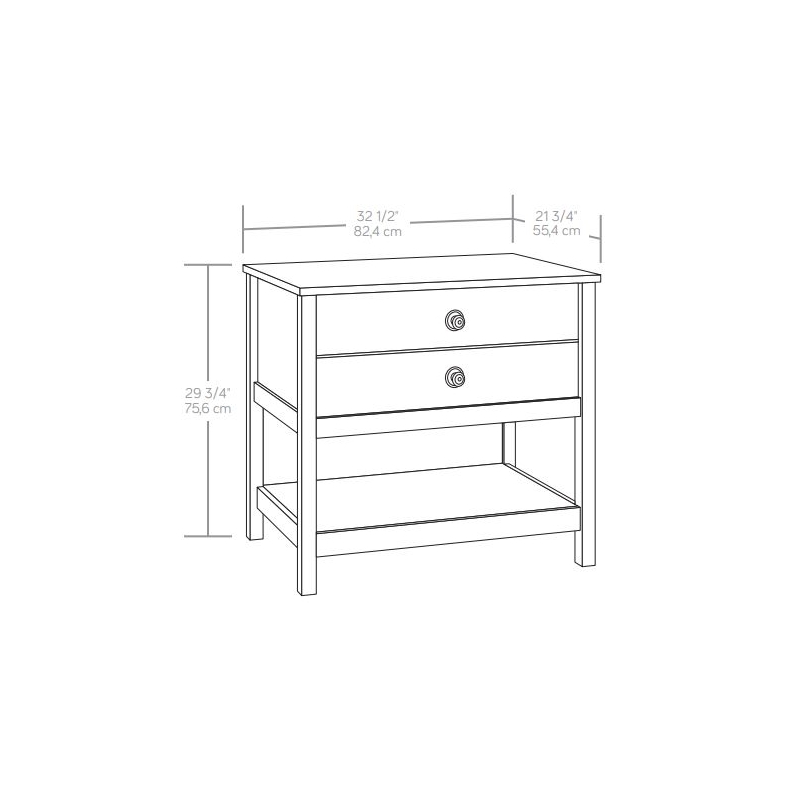 Pemberly Row Engineered Wood Lateral File in Rustic Cedar/Brown