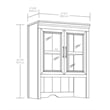 Pemberly Row Engineered Wood Library Hutch in Brushed Oak Finish