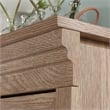 Pemberly Row Engineered Wood Library Hutch in Brushed Oak Finish