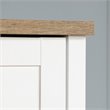 Pemberly Row Contemporary Tall Wood Storage Cabinet in Soft white
