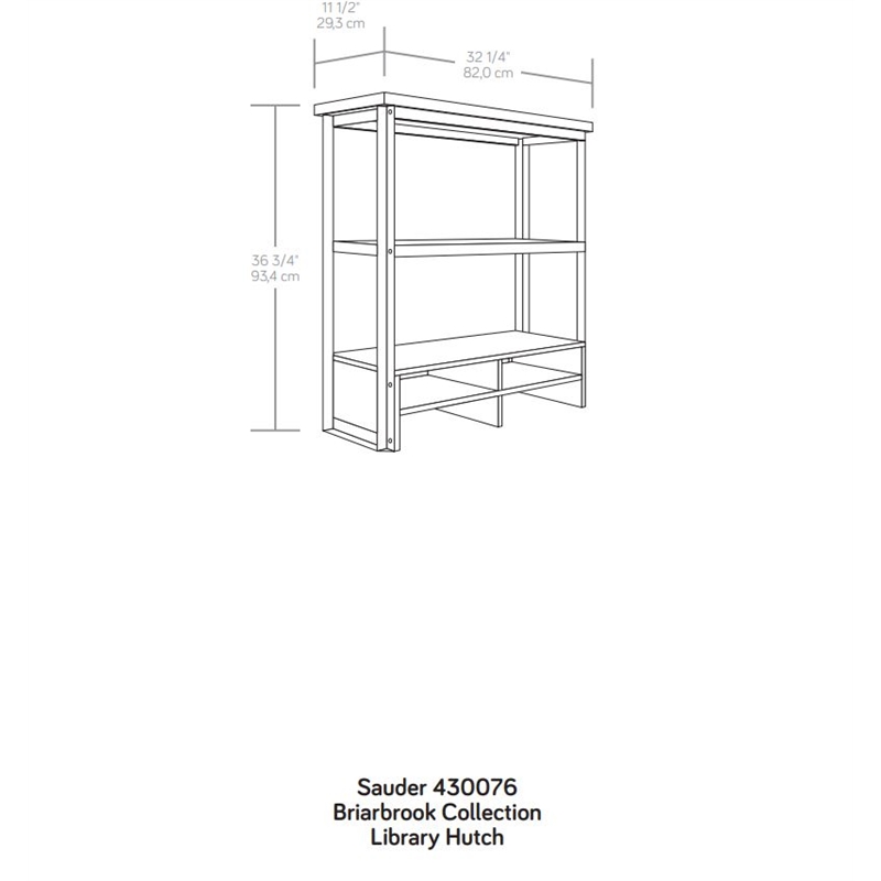 Pemberly Row Engineered Wood and Metal Utility Hutch in Barrel Oak