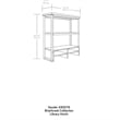 Pemberly Row Engineered Wood and Metal Utility Hutch in Barrel Oak