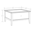 Pemberly Row Engineered Wood and Metal Coffee Table in Glacier Oak
