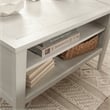 Pemberly Row Engineered Wood and Metal Coffee Table in Glacier Oak