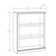 Pemberly Row Engineered Wood 3-Shelf Bookcase in Glacier Oak Finish