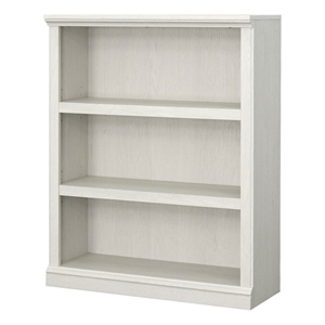 Pemberly Row Engineered Wood 3-Shelf Bookcase in Glacier Oak Finish