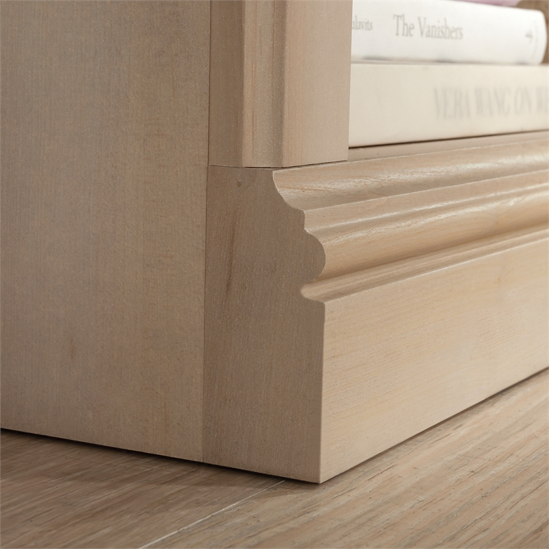 Pemberly Row Engineered Wood 3-Shelf Bookcase in Pacific Maple Finish