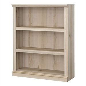 Pemberly Row Engineered Wood 3-Shelf Bookcase in Pacific Maple Finish