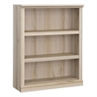 Pemberly Row Engineered Wood 3-Shelf Bookcase in Pacific Maple Finish