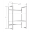 Pemberly Row Contemporary Engineered Wood Utility Hutch in Mystic Oak