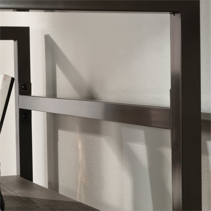 Pemberly Row Contemporary Engineered Wood Utility Hutch in Mystic Oak