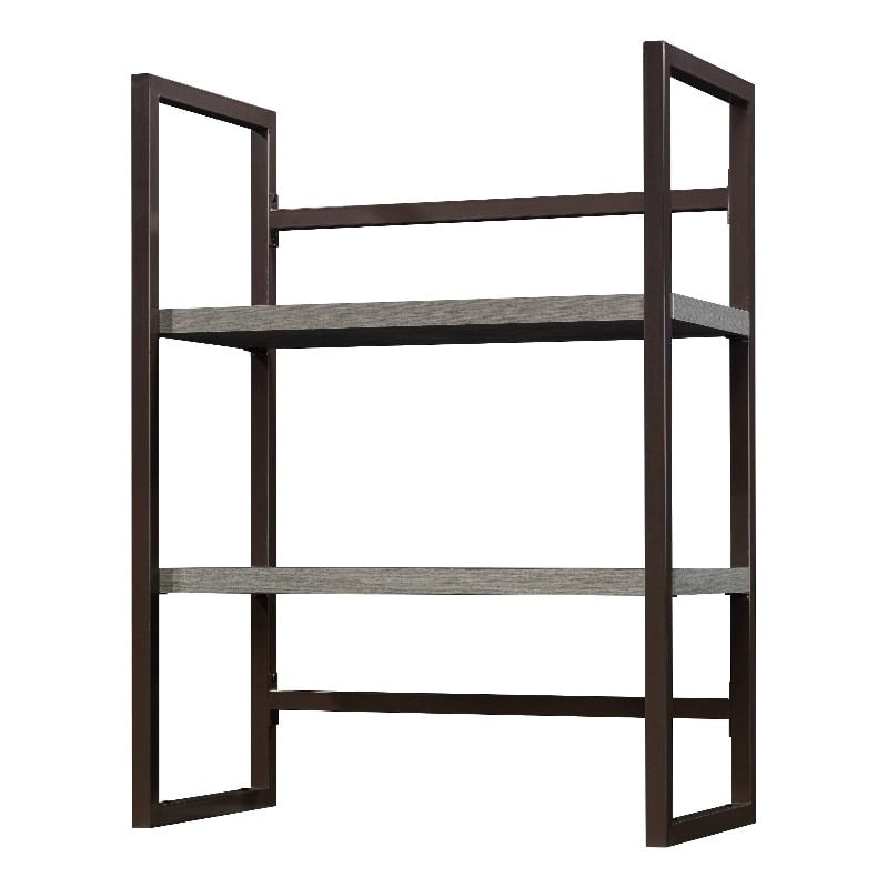 Pemberly Row Contemporary Engineered Wood Utility Hutch in Mystic Oak
