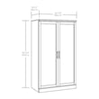 Pemberly Row Contemporary Engineered Wood Storage Cabinet in Prime Oak