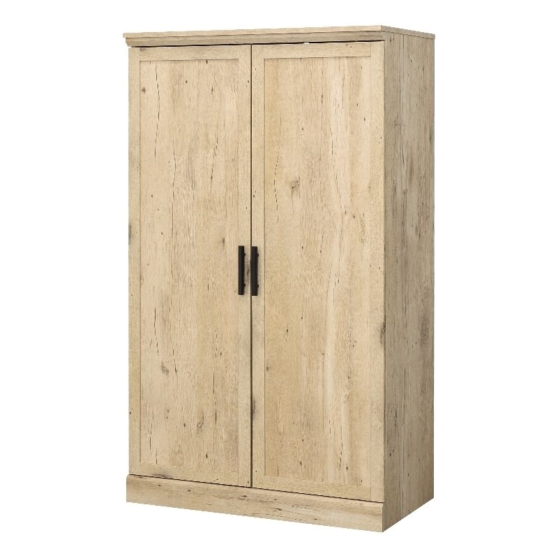 Pemberly Row Contemporary Engineered Wood Storage Cabinet in Prime Oak