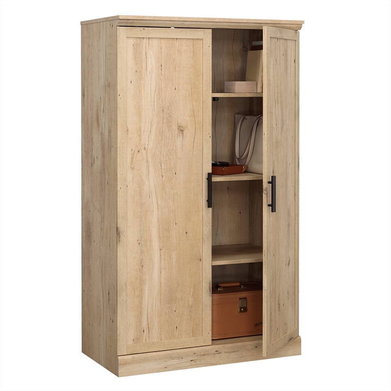 Pemberly Row Contemporary Engineered Wood Storage Cabinet in Prime Oak