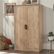 Pemberly Row Contemporary Engineered Wood Storage Cabinet in Prime Oak