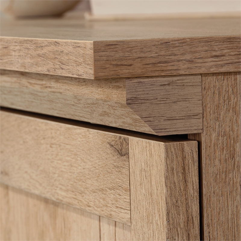 Pemberly Row Contemporary Engineered Wood Storage Cabinet in Prime Oak