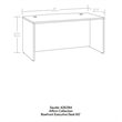 Pemberly Row Engineered Wood Bowfront Executive Desk in Classic Cherry