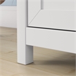 Pemberly Row Contemporary Engineered Wood Credenza Desk in White Finish