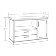 Pemberly Row Contemporary Engineered Wood Credenza in Pebble Pine/Brown