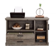 Pemberly Row Contemporary Engineered Wood Credenza in Pebble Pine/Brown