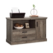 Pemberly Row Contemporary Engineered Wood Credenza in Pebble Pine/Brown