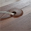 Pemberly Row Contemporary Engineered Wood L-Desk in Grand Walnut Finish