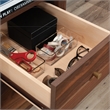 Pemberly Row Contemporary Engineered Wood L-Desk in Grand Walnut Finish