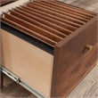 Pemberly Row Contemporary Engineered Wood L-Desk in Grand Walnut Finish