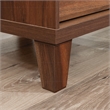 Pemberly Row Contemporary Engineered Wood L-Desk in Grand Walnut Finish