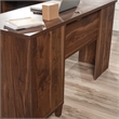 Pemberly Row Contemporary Engineered Wood L-Desk in Grand Walnut Finish